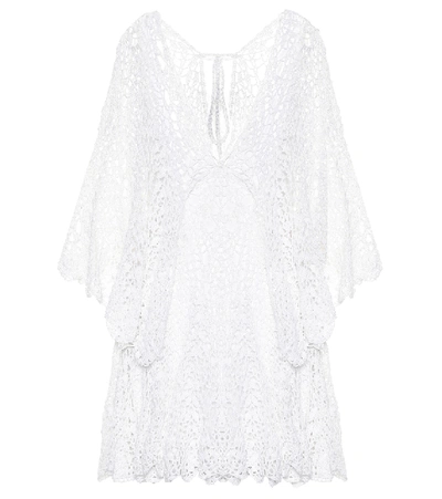 Anna Kosturova Chloé Crochet Cotton Minidress In White