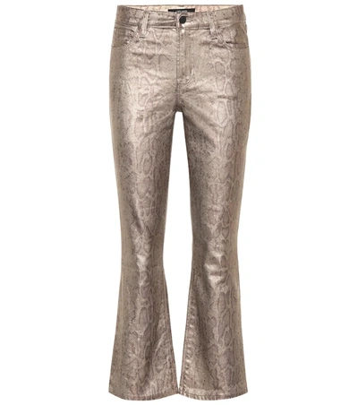 J Brand Selena Mid-rise Bootcut Jeans In Gold