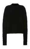 Partow Orion Cable-knit Cashmere Sweater In Black