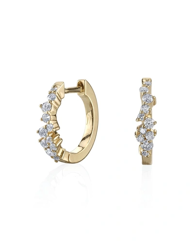 Sydney Evan 14k Gold Diamond Huggie Hoop Earrings