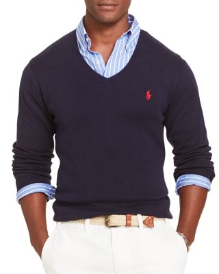 Polo Ralph Lauren Pima Cotton Slim Fit Sweater In Hunter Navy | ModeSens