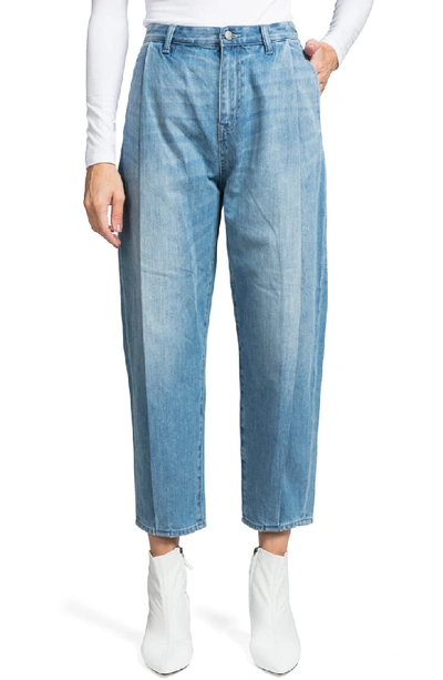 Prps Seamed Mid-rise Denim Gaucho Pants In Light Wash