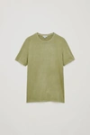 Cos Round-neck T-shirt In Yellow