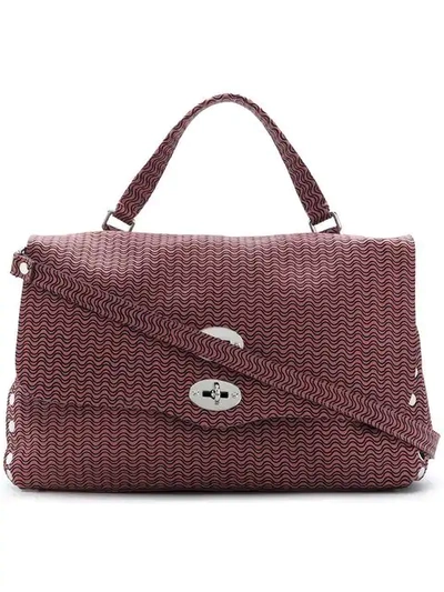 Zanellato Printed Tote In Uva Rossa