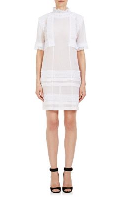 Givenchy Lace-appliquÉd High-neck Dress In White | ModeSens