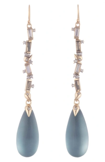 Alexis Bittar Crystal Baguette Linear Drop Earrings, Blue In Montana Blue