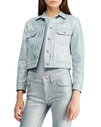 Ralph Lauren Sherwin Jean Trucker Jacket In Light Blue