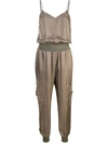 Cinq À Sept Amia Sleeveless Jumpsuit In Olive