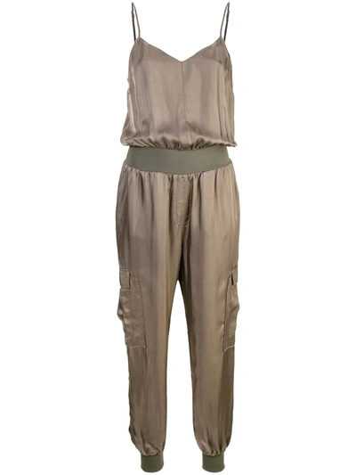 Cinq À Sept Amia Sleeveless Jumpsuit In Olive