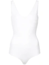 Altuzarra Sculpted V-neck Bodysuit In White