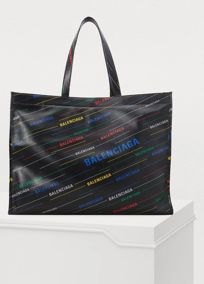 Balenciaga "market Shopper" Shopping Bag In Black