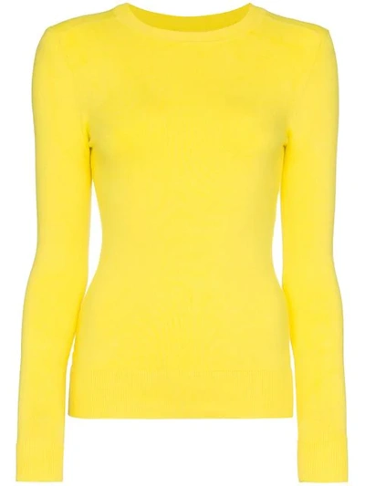 Joostricot Ribbed And Fitted Silk-blend Top - Yellow