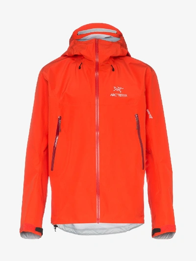 Arc'teryx Red Beta Lt Hooded Jacket In Yellow