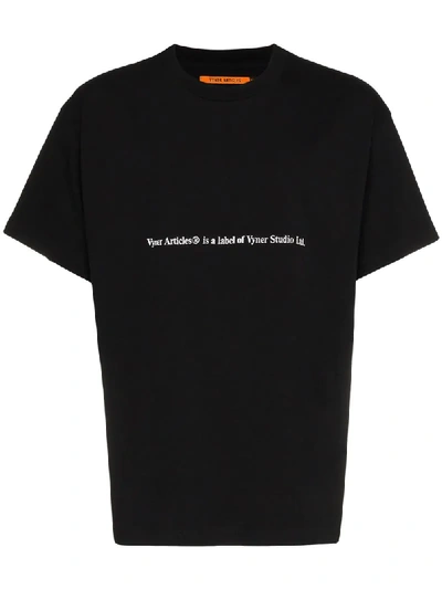 Vyner Articles 'a Vision' Printed Cotton T-shirt - Black