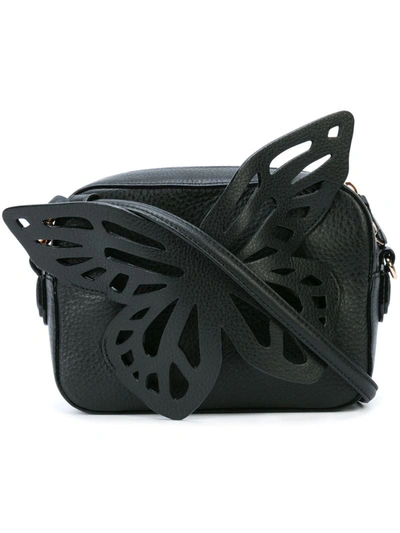 Sophia Webster Brooke Butterfly Leather Cross-body Bag In Black
