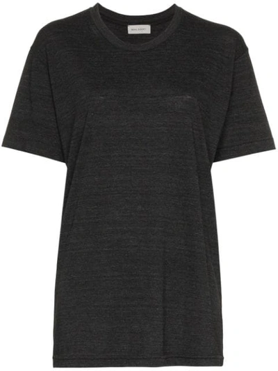 Beau Souci Short Sleeve Cotton T-shirt In Charcoal