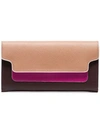 Marni Pink, Fuchsia And Burgundy Trunk Folder Wallet In Brown