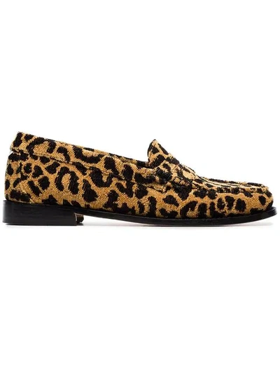 Re/done X G.h. Bass & Co. Whitney Loafer In Brown,animal Print In Neutrals