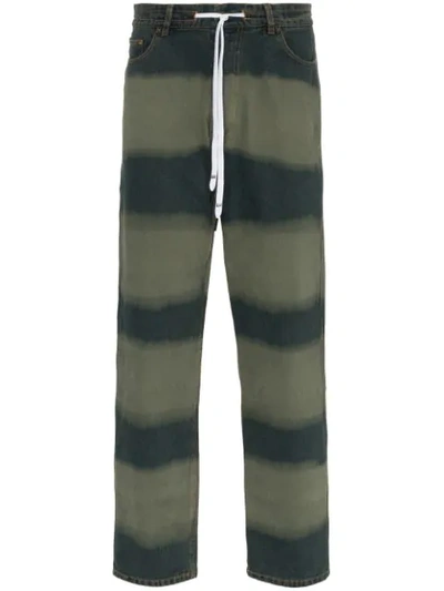 Liam Hodges Hamburglar Wide Leg Jeans In Green