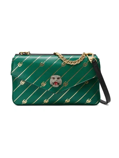 Gucci Medium Double Shoulder Bag In Green