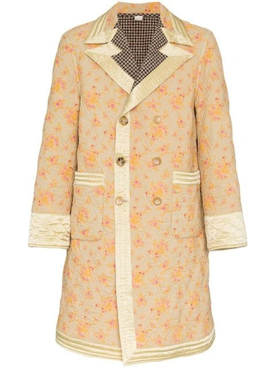 Gucci Floral Print Quilted Coat In Multicolour