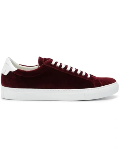 Givenchy Burgundy Urban Street Low-top Sneakers In Red