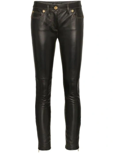 Versace Slim Fit Trousers In Black