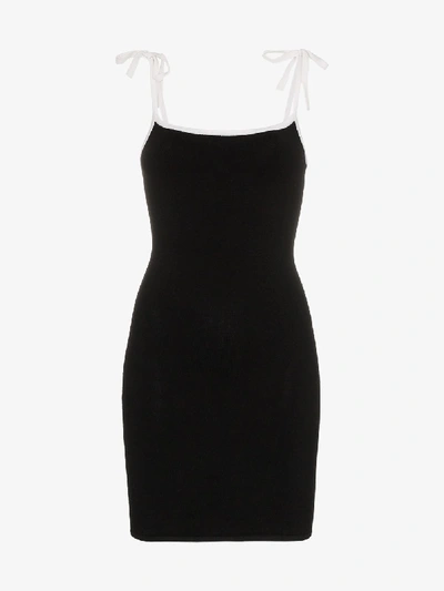 Joostricot Strappy Silk-blend Mini-dress In Black
