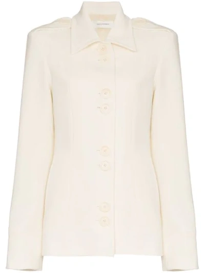 Wales Bonner Single-breasted Fitted Jacket In White
