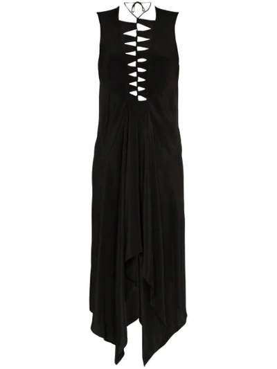 Kitx Cut-out Asymmetric Dress In Black
