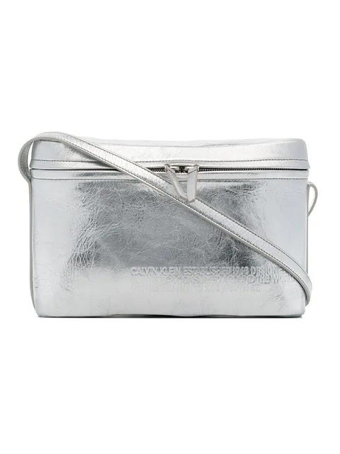calvin klein 205w39nyc silver cander trainers