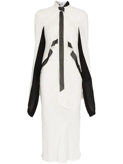 Kitx Yin Yang Knotted Asymmetric Silk Dress - White