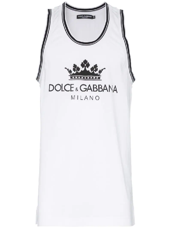 Dolce & Gabbana Logo Tank Top - White | ModeSens