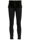 Ben Taverniti Unravel Project Unravel Project Velvet Panel Skinny Jeans In Black