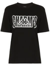 Charm's X Kappa Logo Printed Cotton In Black