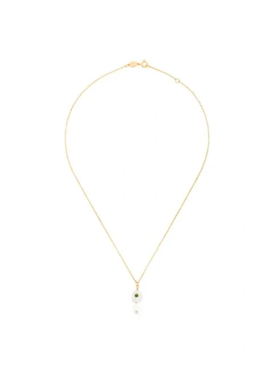 Anni Lu Gold Plated Pearl And Crystal Necklace In White