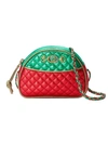 Gucci Red And Green Laminated Leather Mini Bag