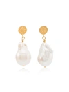 Anni Lu Gold Plated Stars And Pearls Pearl Earrings In White