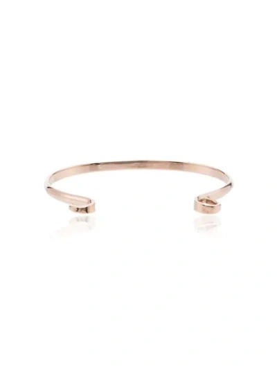 Marla Aaron 14k Rose Gold Hard Hook Bracelet In Metallic
