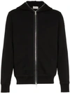 Moncler Zip Hooded Sweater In Black