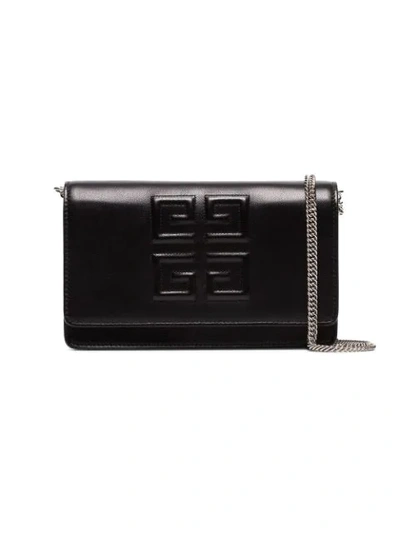 Givenchy Emblem Lambskin Leather Crossbody Bag - Black