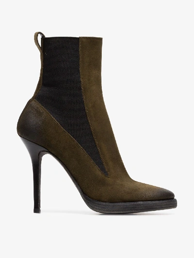 Haider Ackermann Ankle Boots In Green