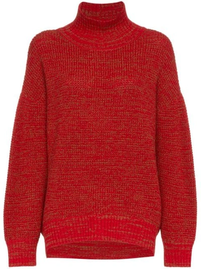 Vika Gazinskaya Oversized Wool-blend Sweater In Red
