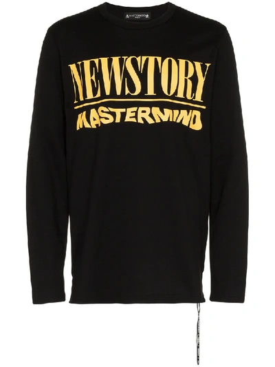 Mastermind Japan Logo Print Cotton T-shirt - Black