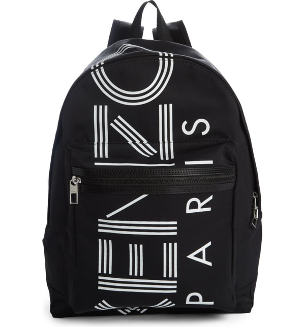 Kenzo Sport Logo Nylon Backpack In Black ModeSens