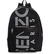 Kenzo Sport Logo Nylon Backpack In Black