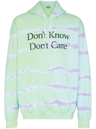 Ashley Williams Don't Know Don't Care Tie-dye Hoodie In Blue