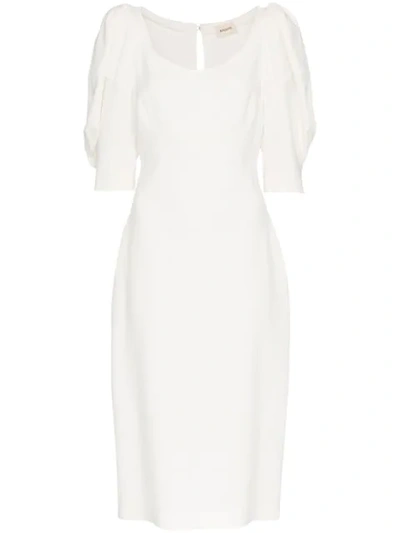 Khaite 'beatrice' Midikleid In White