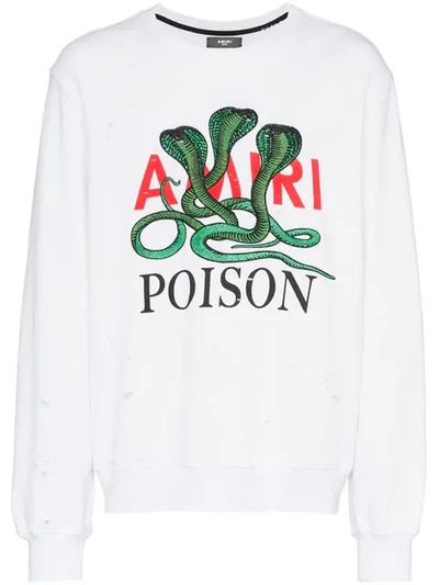 Amiri Poison Cotton Sweatshirt In White