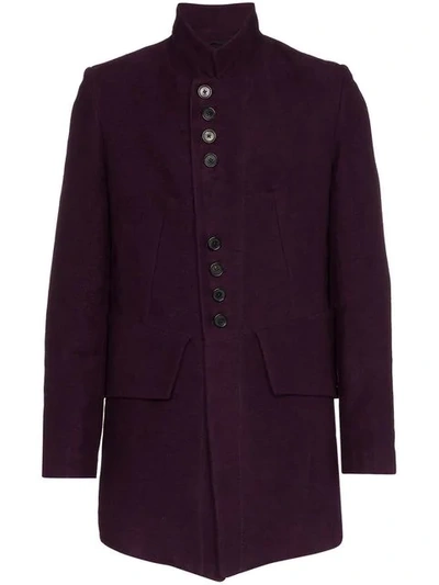 Ann Demeulemeester Button-detail Cotton Linen Jacket - Pink